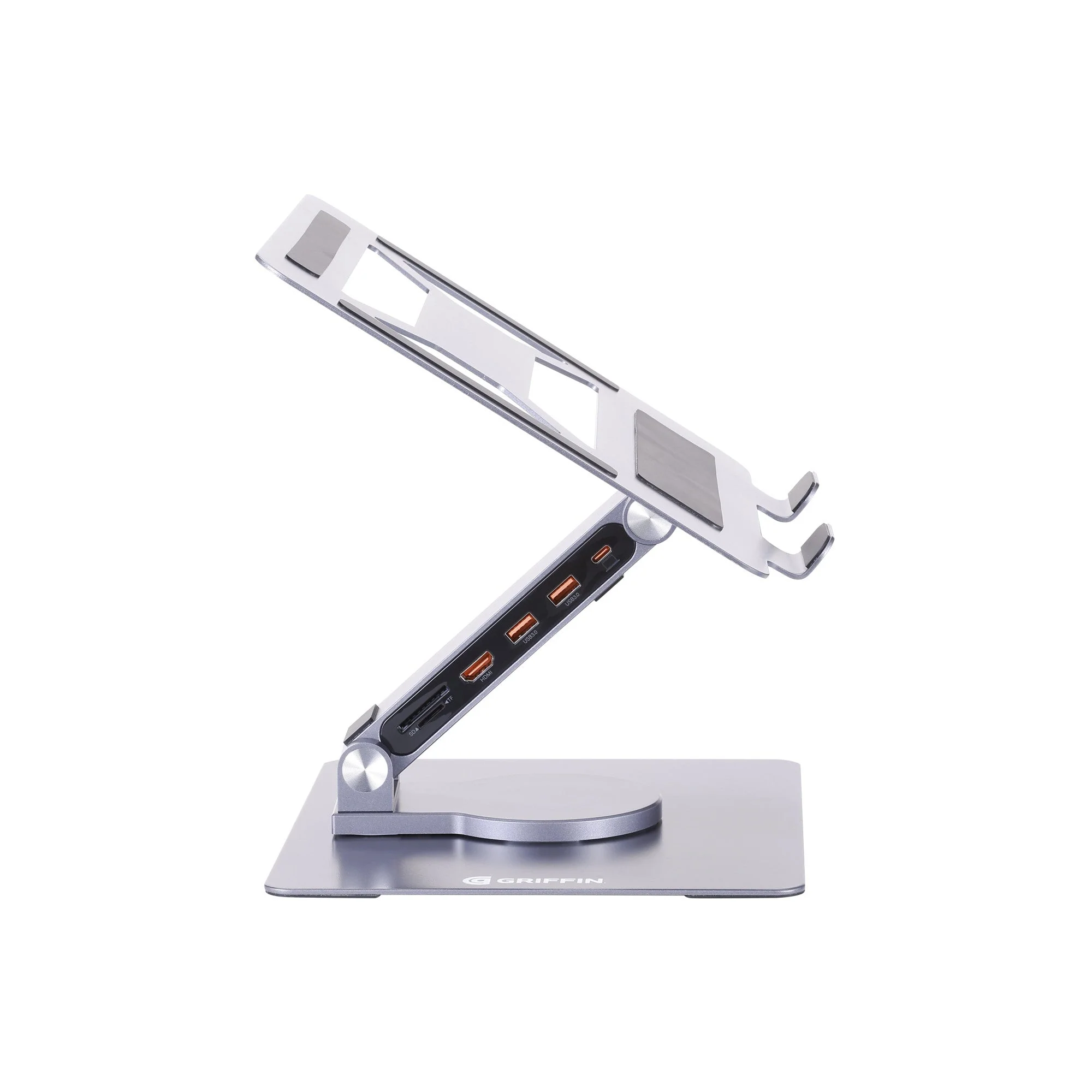 Griffin The Rotator Laptop Stand with Built-in 6-in-1 USB-C Hub - Image 2