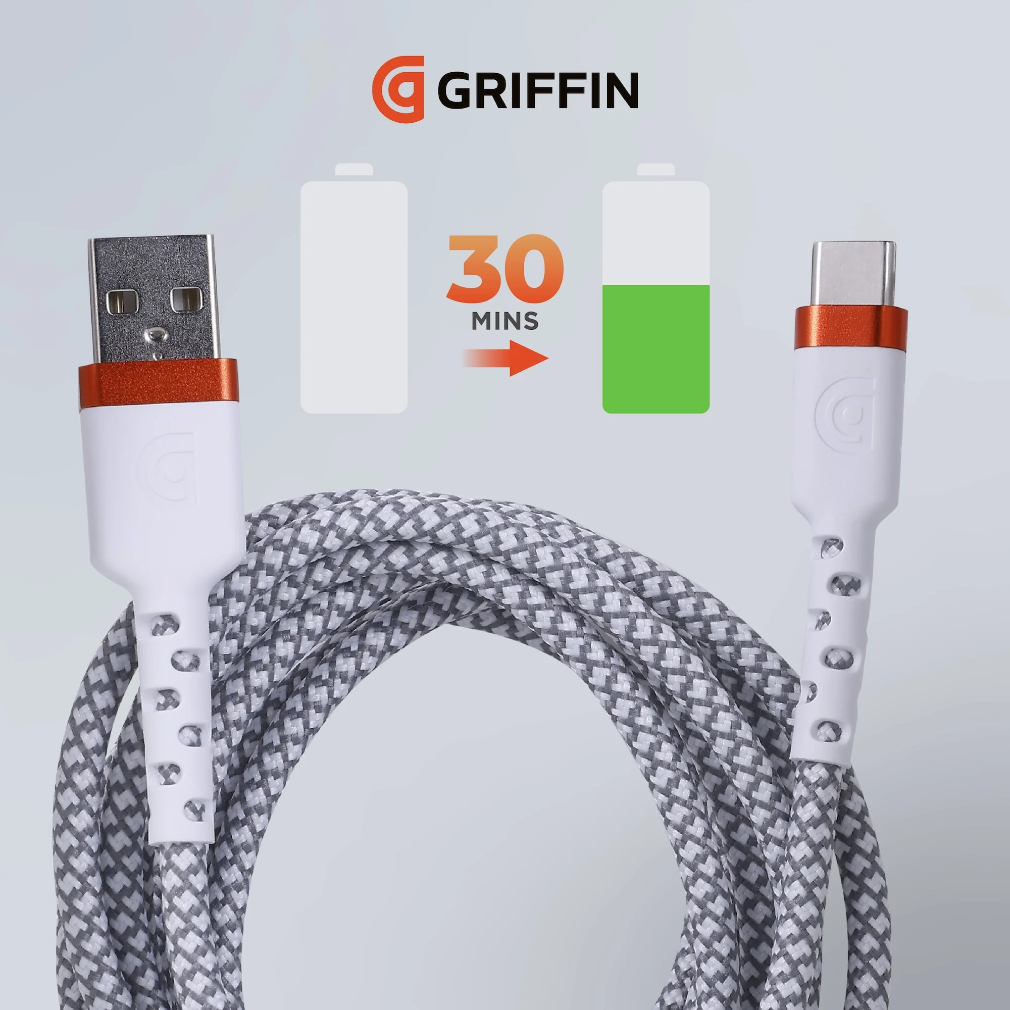 Griffin 6' Ultra Durable USB-A to USB-C Charge/Sync Cable - Image 10