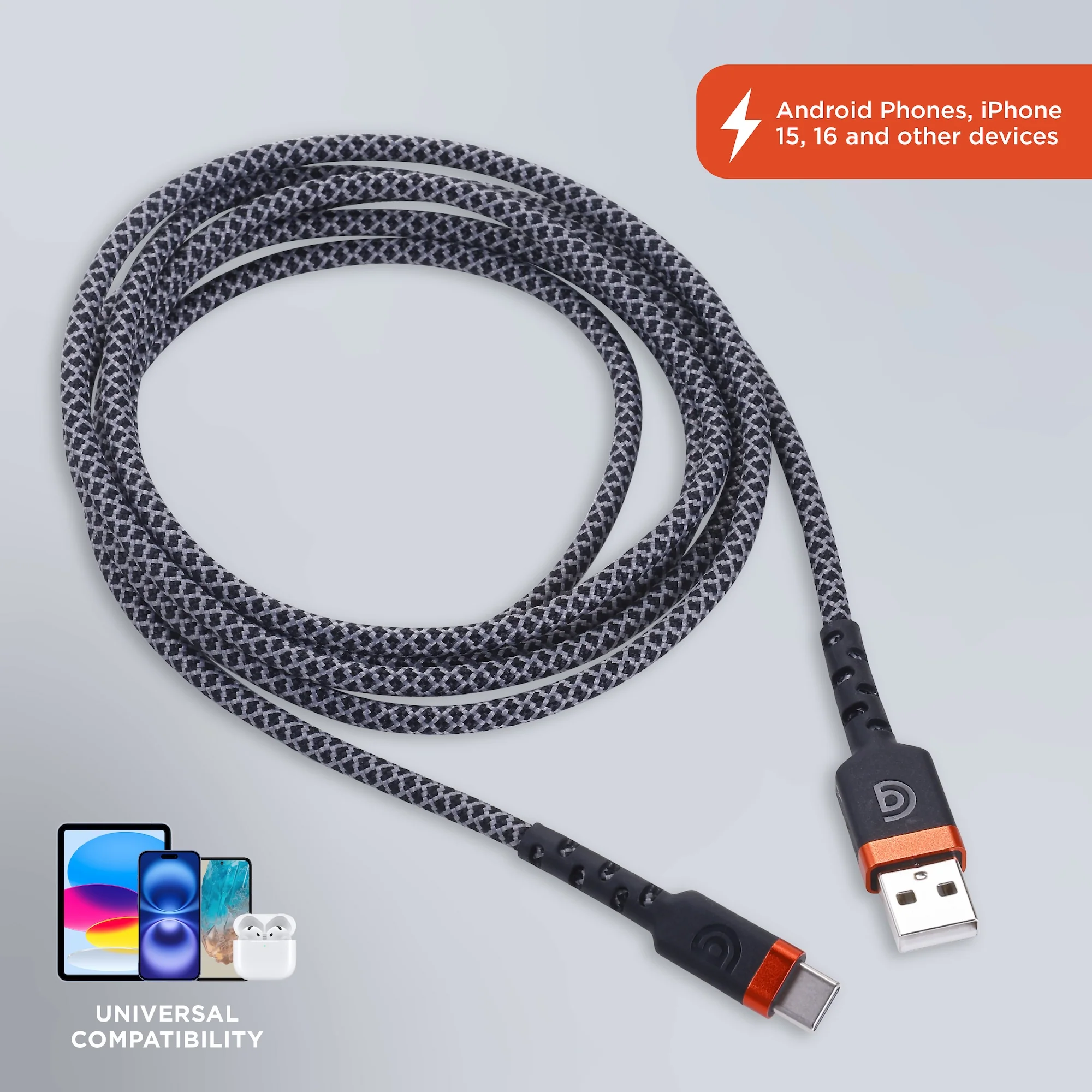 Griffin 6' Ultra Durable USB-A to USB-C Charge/Sync Cable - Image 3