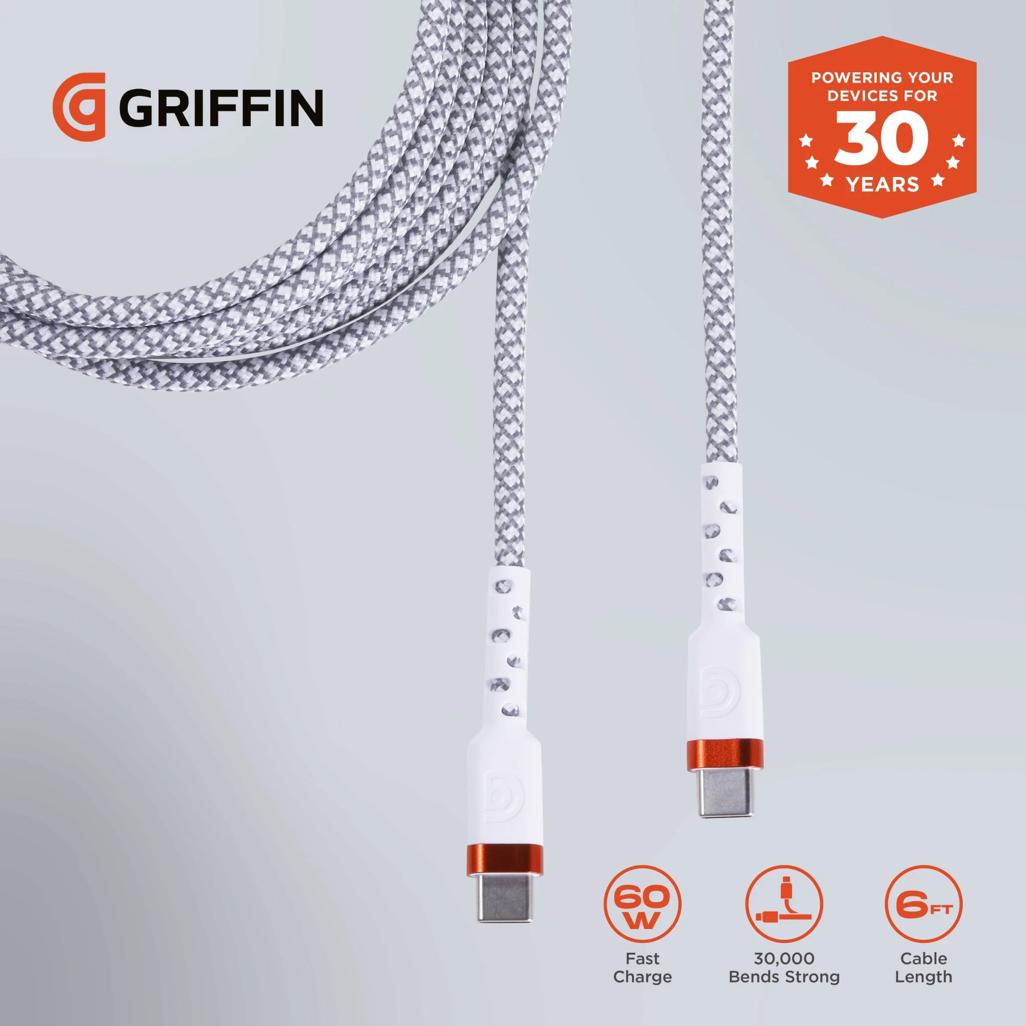 Griffin 6' Ultra Durable USB-C to USB-C Charge/Sync Cable - Image 9