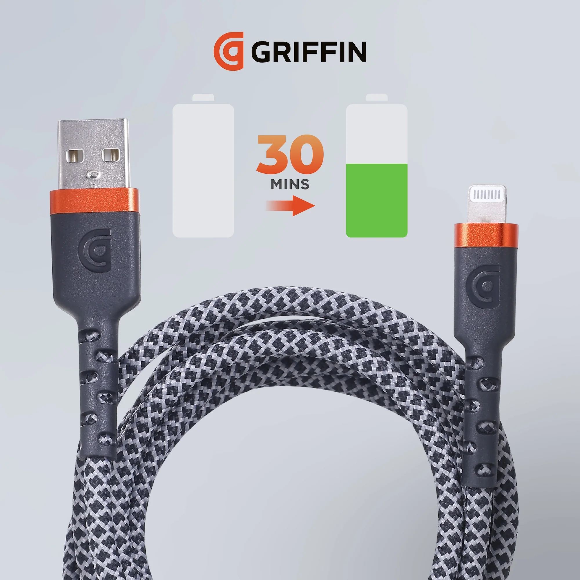 Griffin 6' Ultra Durable USB-A to Lightning Charge/Sync Cable - Image 10