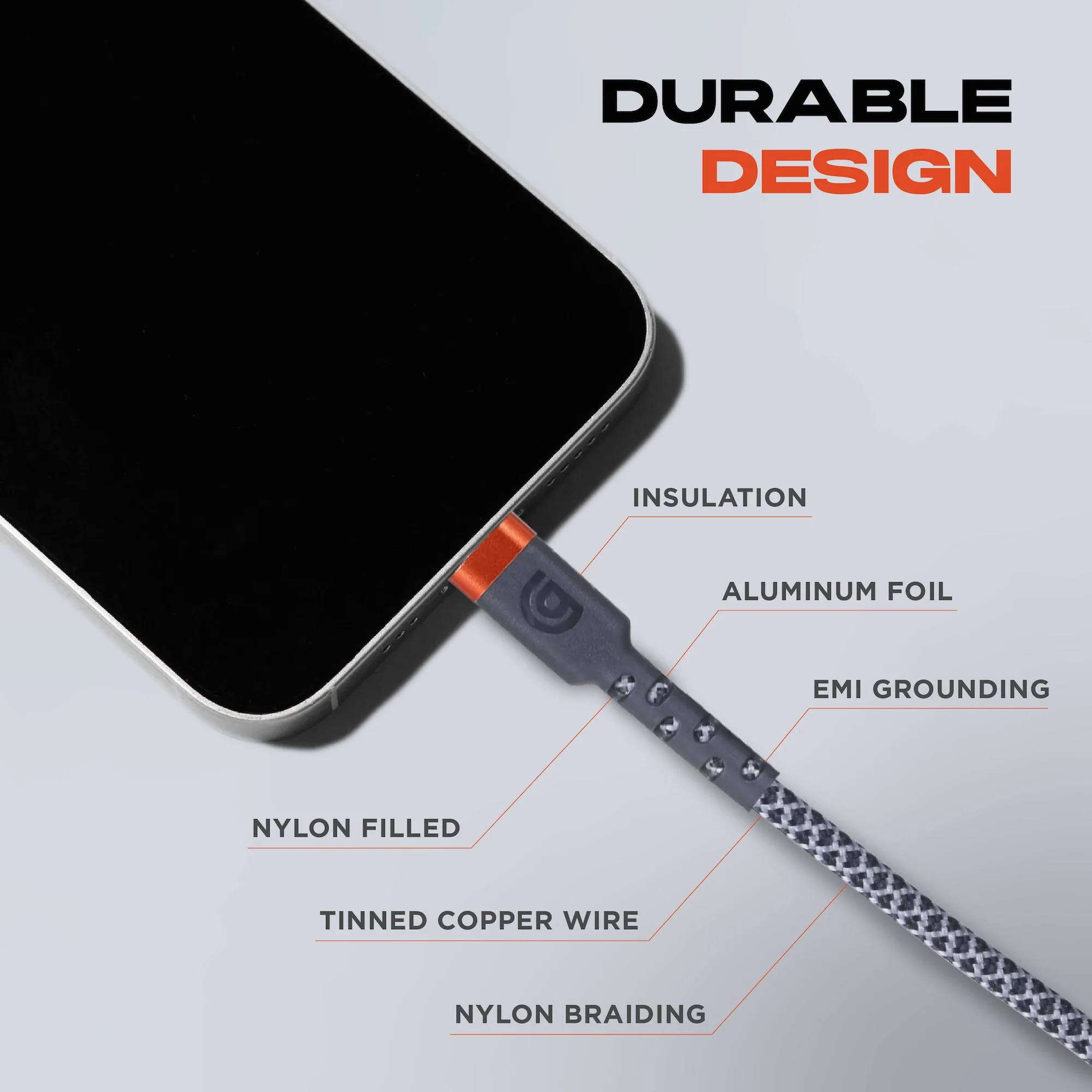 Griffin 6' Ultra Durable USB-A to Lightning Charge/Sync Cable - Image 11