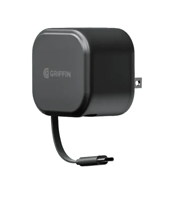 Griffin 35W Wall Charger with Retractable USB-C Cable