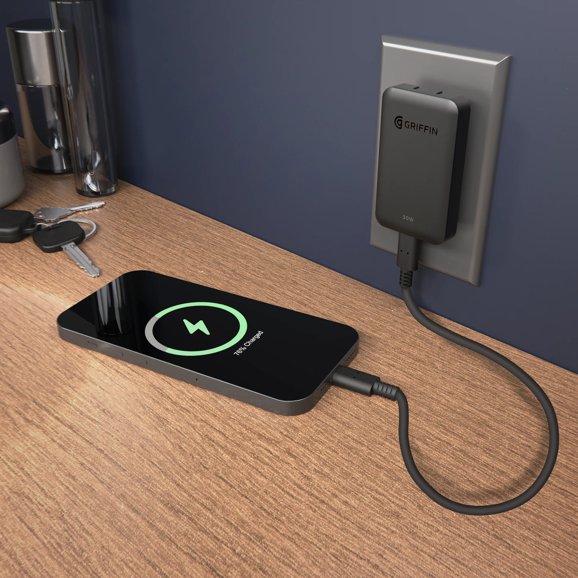 Griffin PowerBlock Slim 30W Wall Charger - Image 2