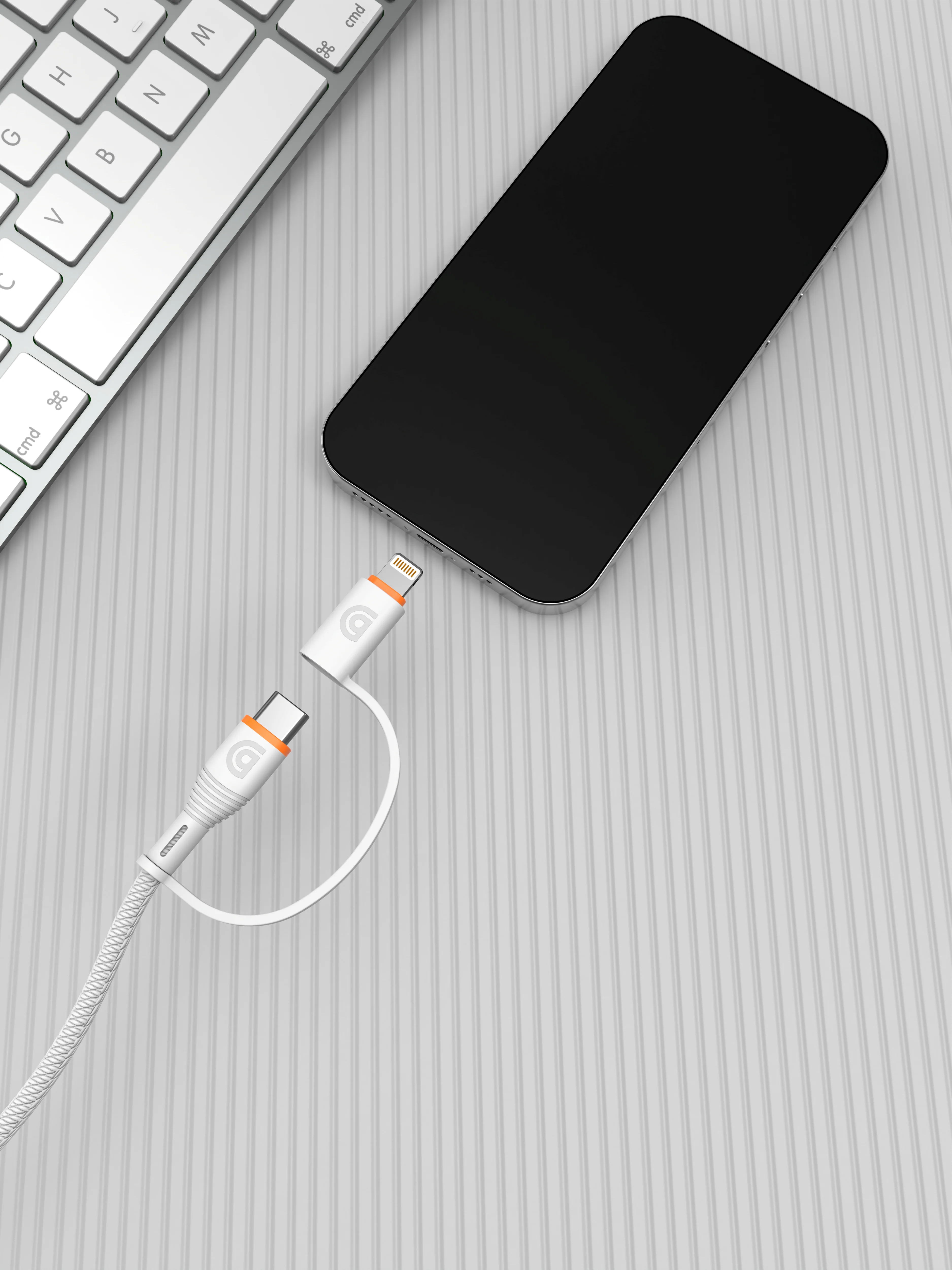 Griffin 6' USB-C to USB-C Cable with Tethered Lightning Tip - Image 3