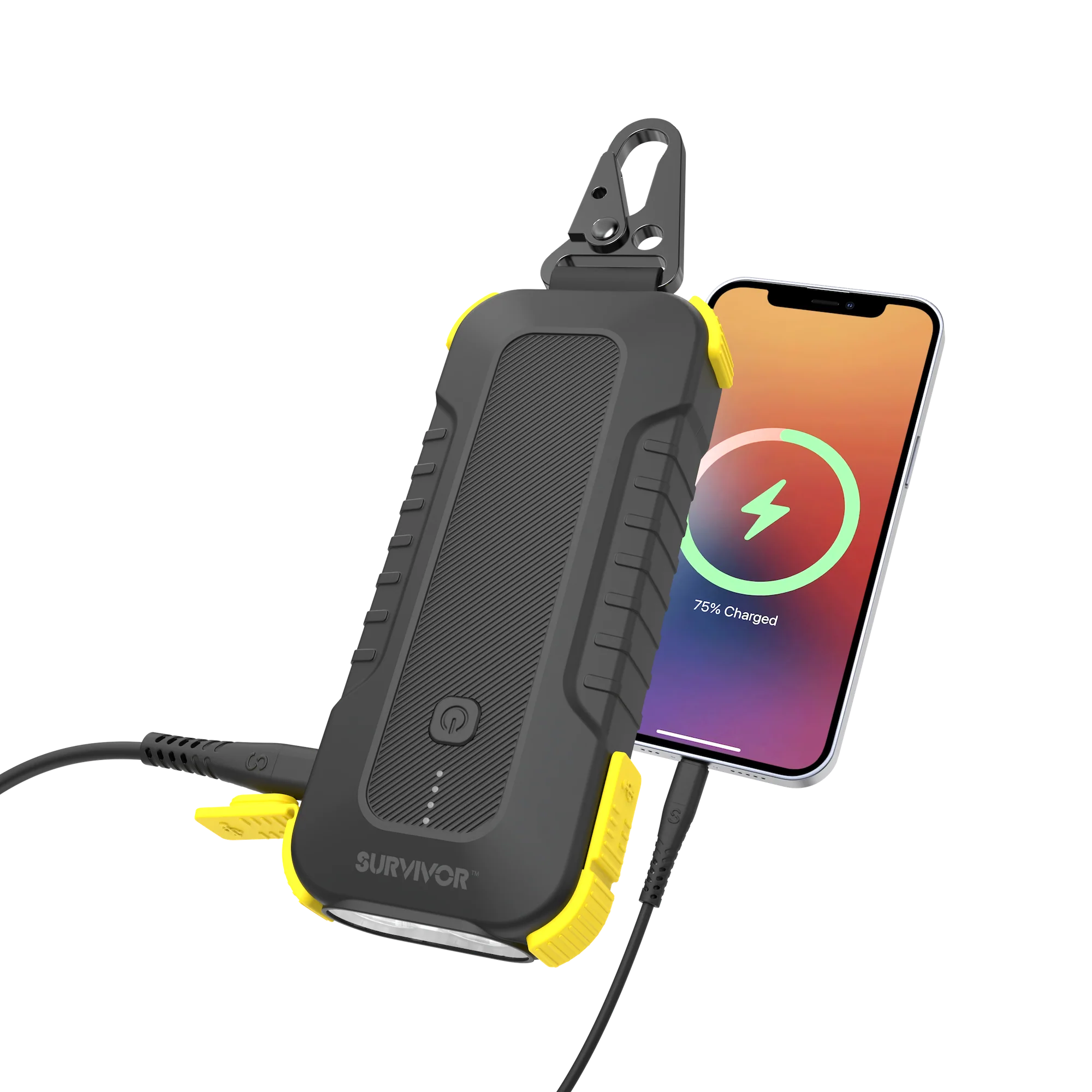 Survivor 10000mAh Rugged Power Bank with Built-in Flashlight - Image 2
