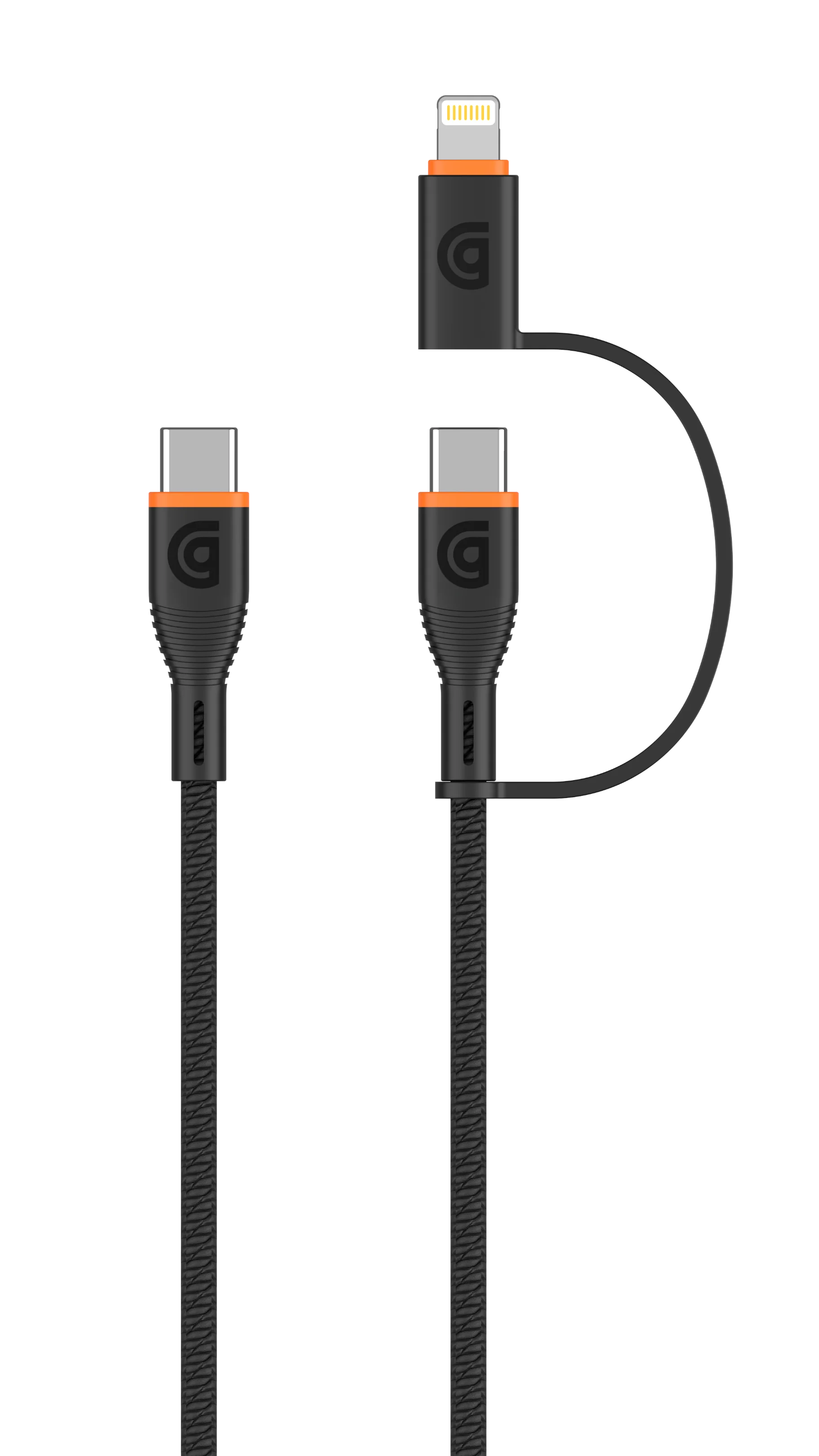 Griffin 4' USB-C to USB-C Cable with Tethered Lightning Tip