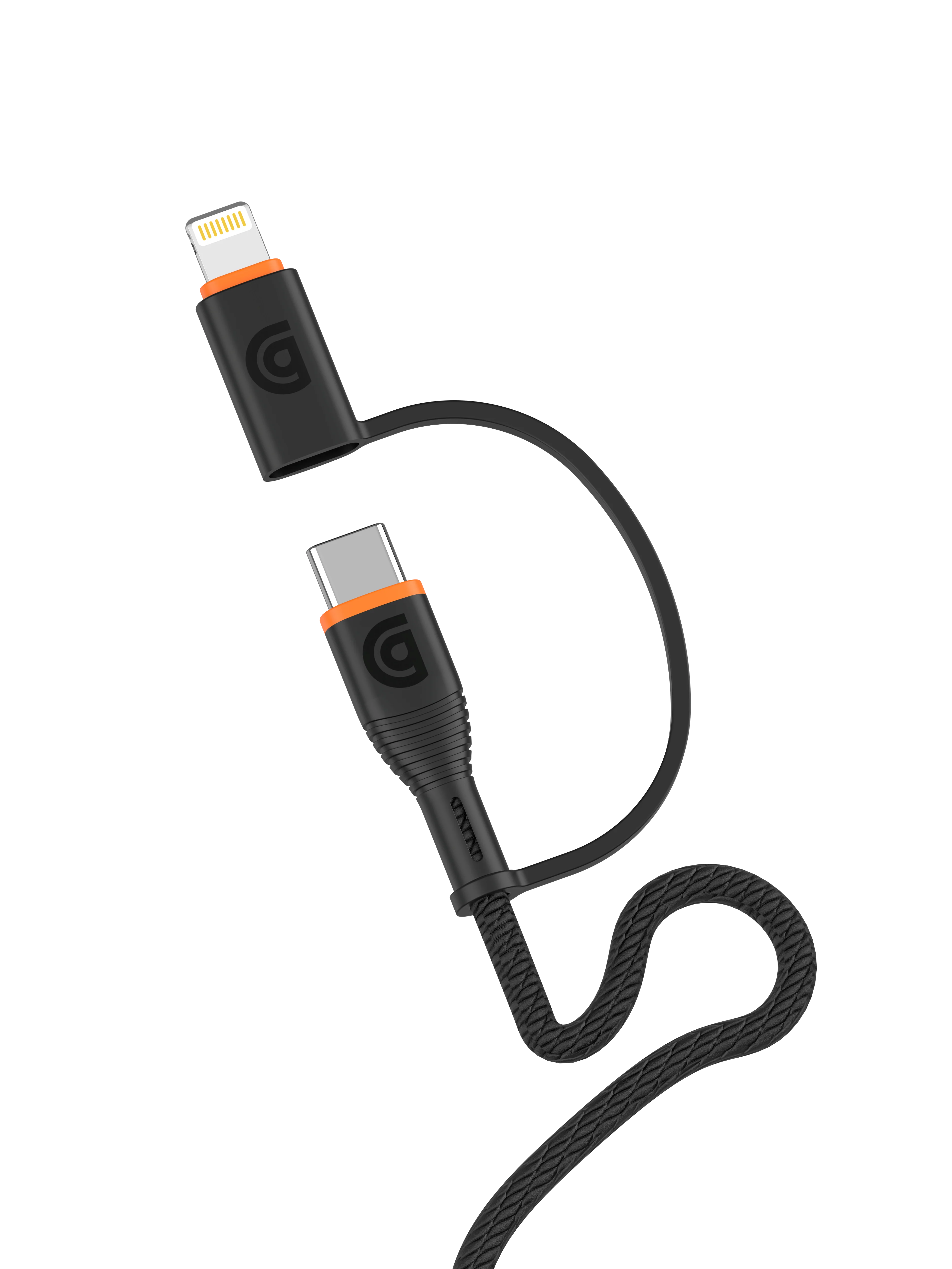 Griffin 4' USB-C to USB-C Cable with Tethered Lightning Tip - Image 2